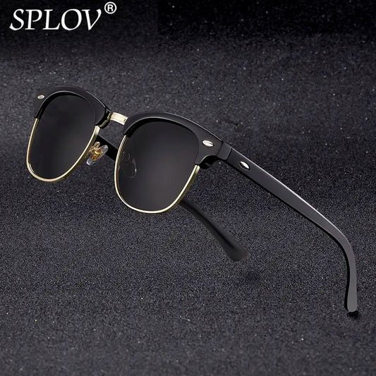 New Fashion  Semi Rimless Polarized Sunglasses Men Women Brand Designer Half Frame Sun Glasses Classic Oculos De Sol UV400