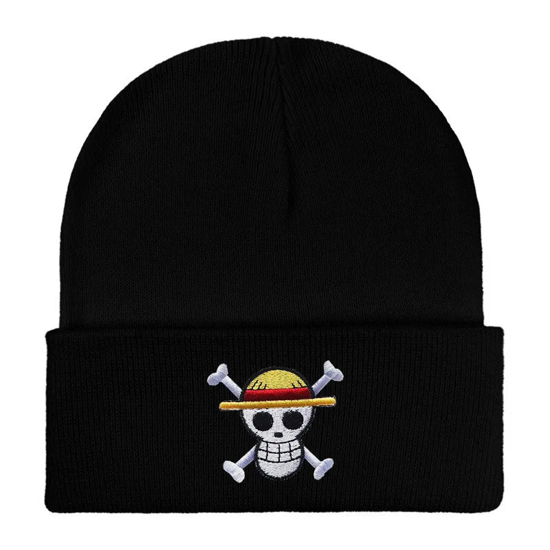 12 Colors Cartoon Embroidered Beanies Knitted Skullies Autumn Winter Warm Wool Hat Gengar Women Men Beanies