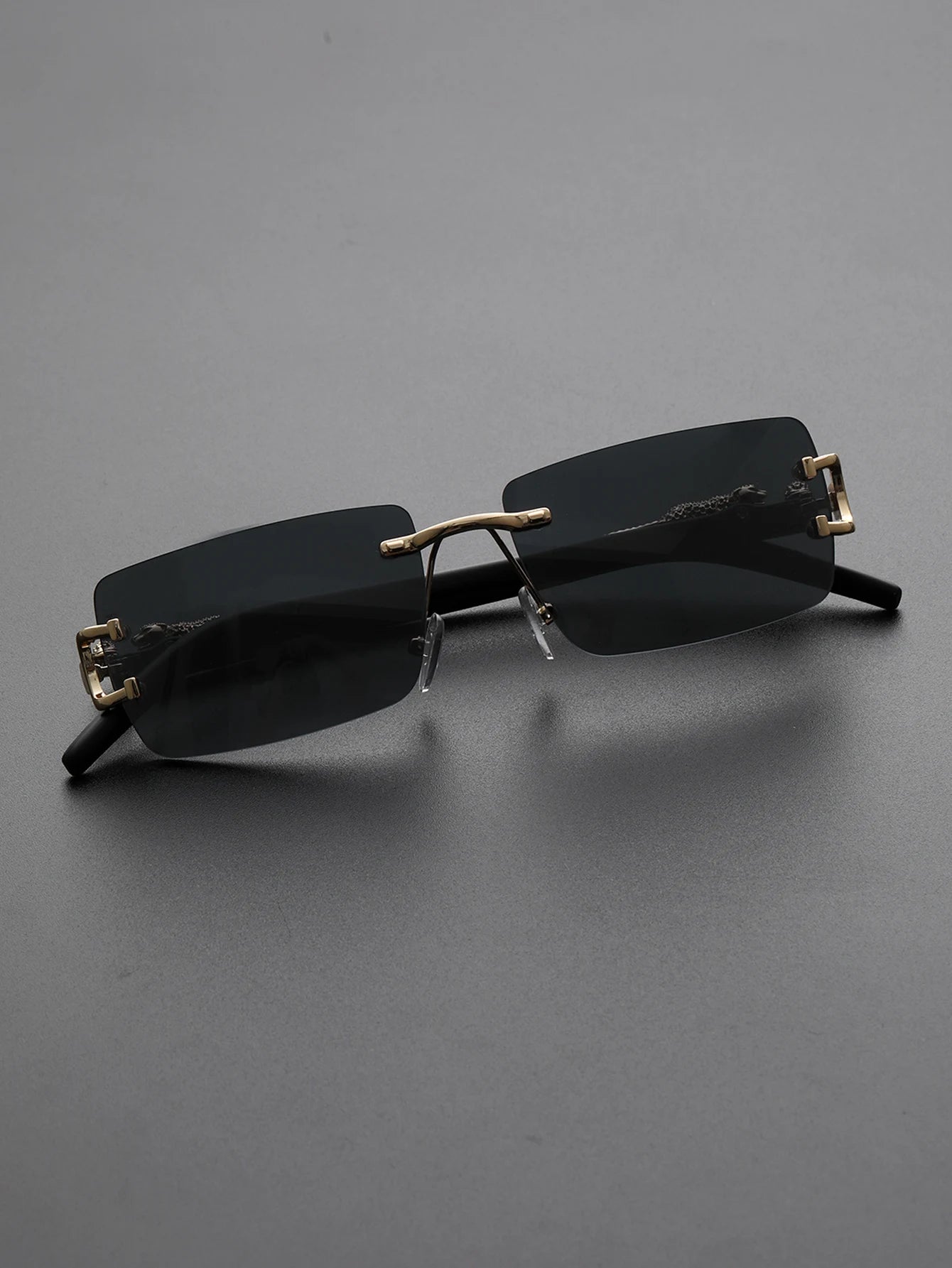 1 Pc/2PCS Fashionable Trendy Frameless Rectangular Personalized Sunglasses For Daily Life