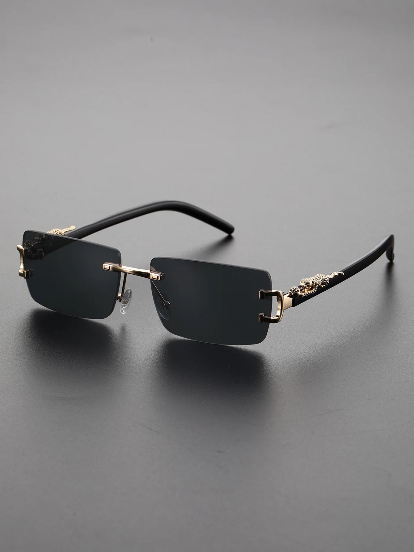 1 Pc/2PCS Fashionable Trendy Frameless Rectangular Personalized Sunglasses For Daily Life